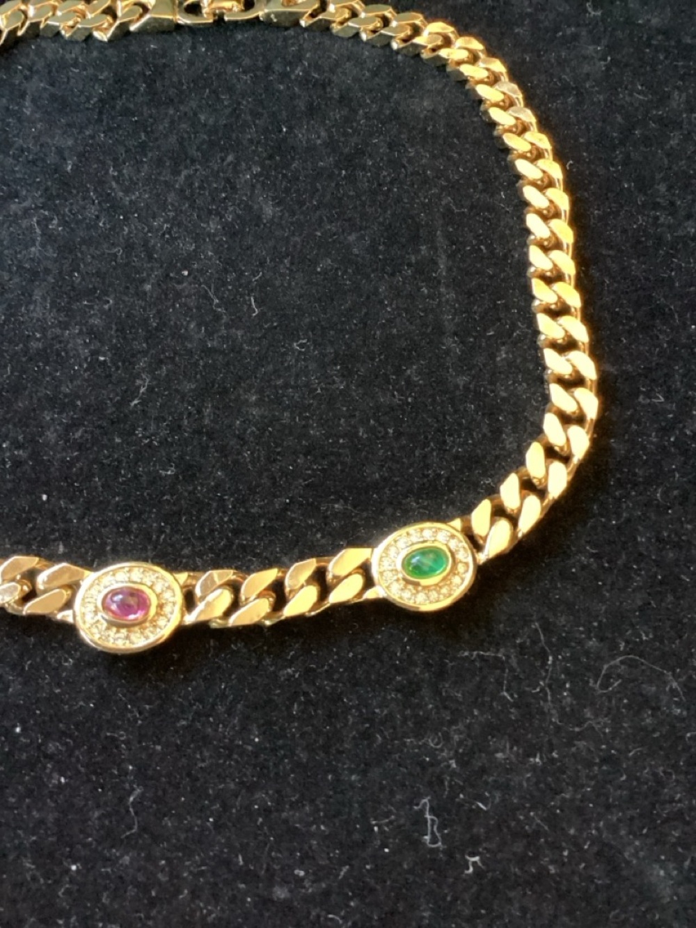 Vintage 70’s Christian Dior Multi-Cabochon Necklacd - Picture 3 of 11
